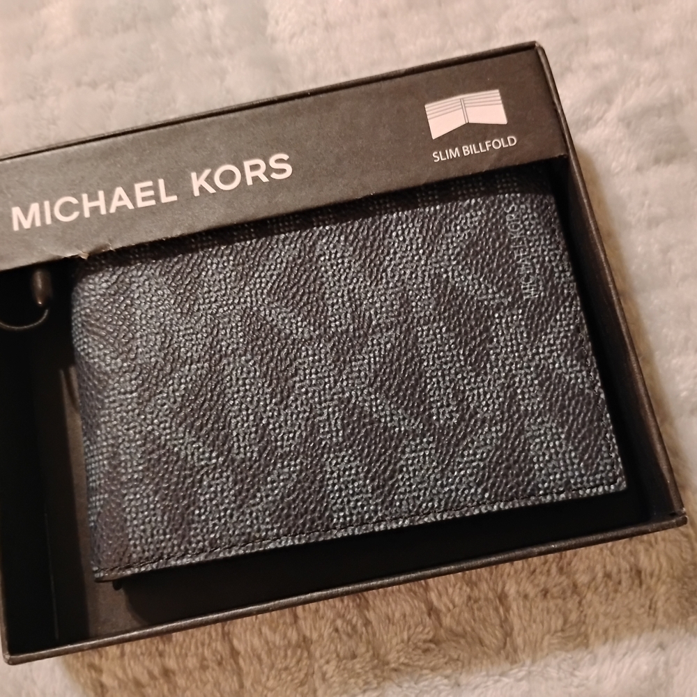 Michael Kors Blue Slim Bifold Wallet